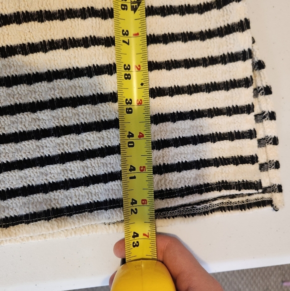 Saints Textured Black White Stripe Maxi Dress Sleeveless Bodycon Womens Sz Small - Picture 8 of 10